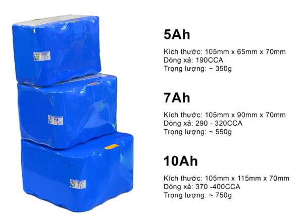 Bình Pin Phương Xàm 5Ah/7Ah/10Ah (BH: 3T) - Ảnh 7