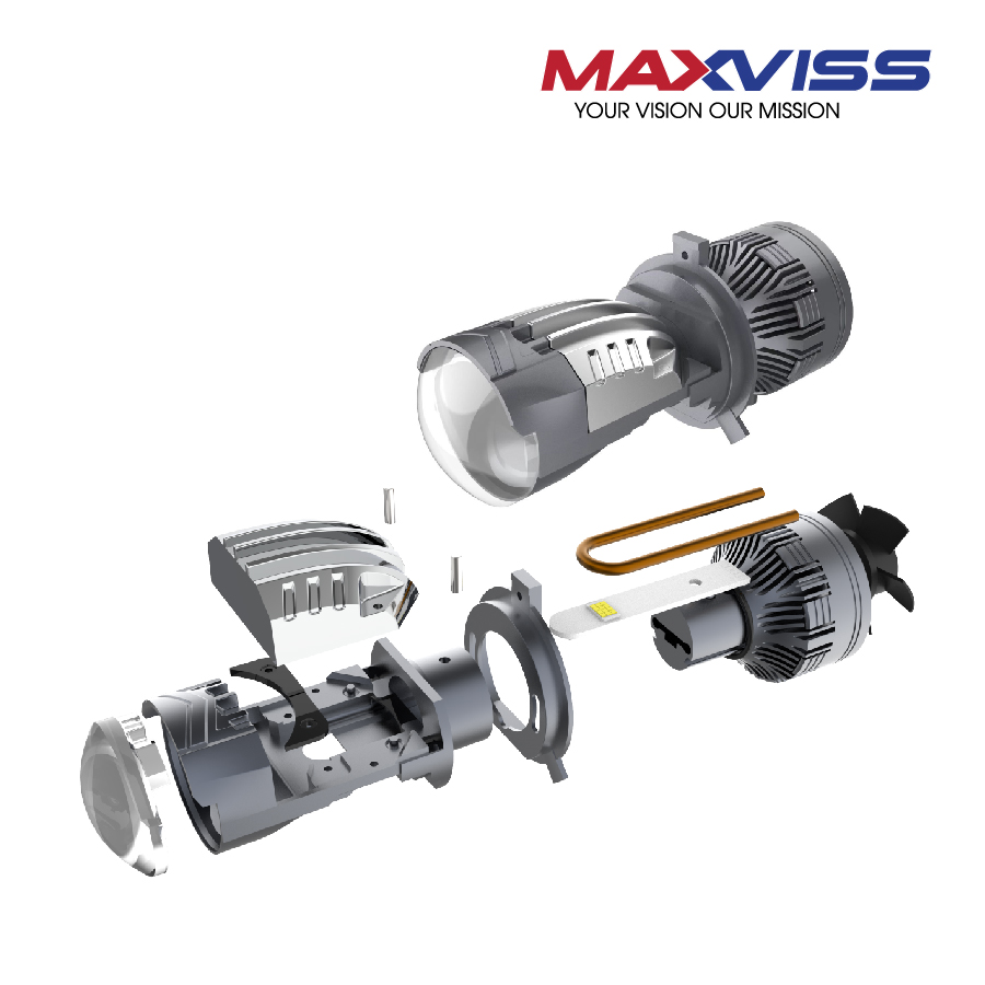 Bóng Led Bi Cầu H4 Mini Maxviss Z80 Trắng (6000K) (BH: 24T) - Ảnh 3