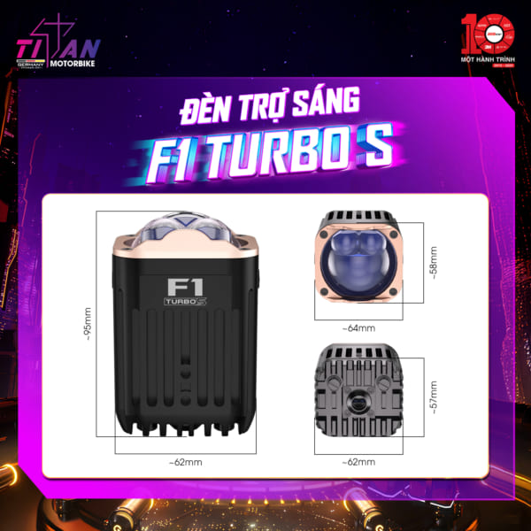 Đèn Trợ Sáng Bi Cầu Titan Moto F1 Turbo S - Ảnh 10