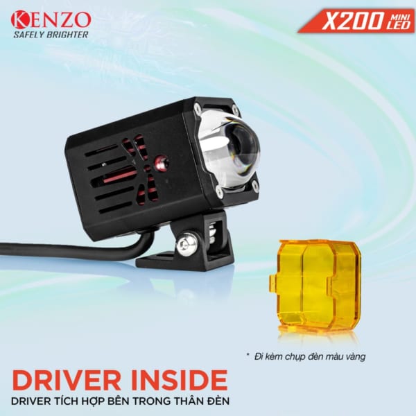 Đèn Trợ Sáng Bi Cầu Kenzo X200 5500K 45W (Kèm Len Vàng) (BH: 12T) - Ảnh 2