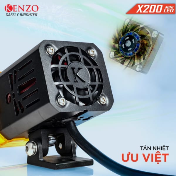 Đèn Trợ Sáng Bi Cầu Kenzo X200 5500K 45W (Kèm Len Vàng) (BH: 12T) - Ảnh 4
